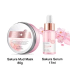 Грязевая маска Sakura 80 г набор для ухода за кожей сакурская эссенция 17 мл Глубоко Увлажняющий Очищающий акне косметический набор для жирной и черной кожи