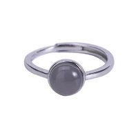 s925 sterling silver hetian smoke mauve jade ring personalized simple exquisite all match womens opening ring bracelet