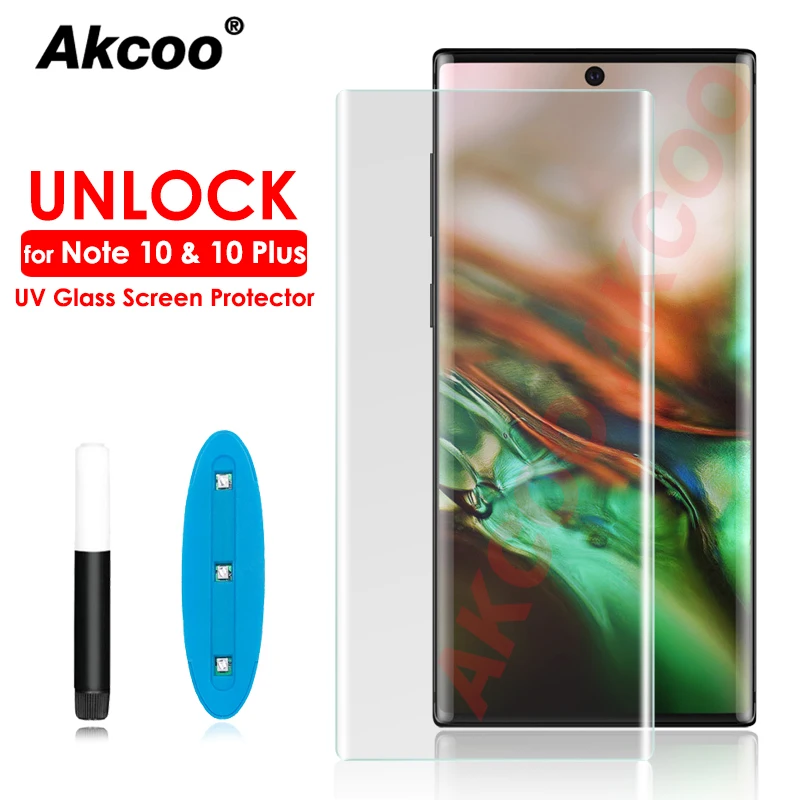 20D изогнутая Защитная пленка для экрана Note 10 с разблокировкой отпечатков пальцев УФ-пленка для экрана samsung Galaxy S8 9 10 Plus Note 8 9 Pro 5G