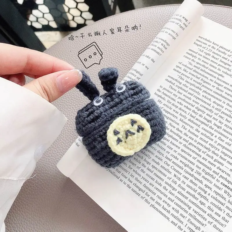 

Japan Ghibli Miyazaki Anime Totoro cute cat Knitting yarn Headset Earphone Case For Apple Airpods 1 2 3 pro Protective Cover