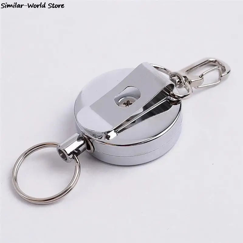 

Hot Sale Recoil Sporty Retractable Alarm Key Ring Resilience Steel Wire Rope Elastic Keychain Anti Lost Yoyo Ski Pass ID Card