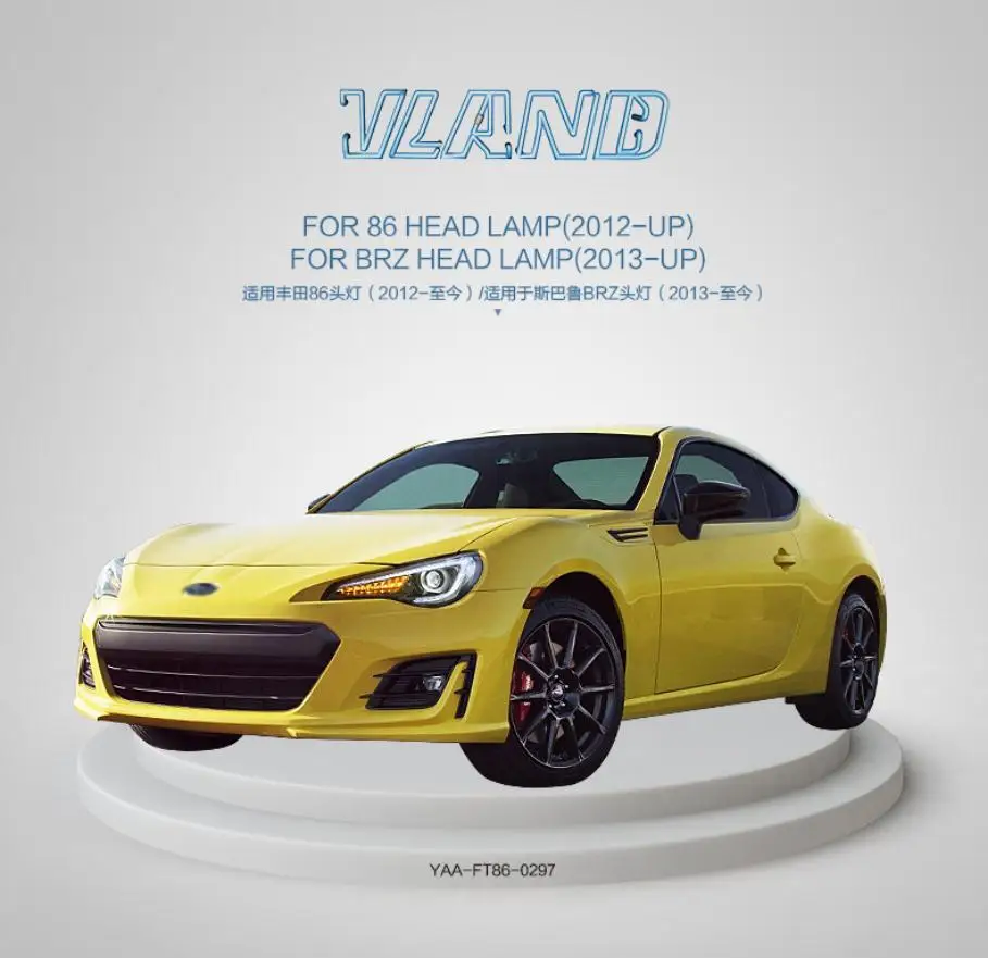 VLAND factory for car head lamp for 86 headlight 2013 for Subaru BRZ head light with moving signal