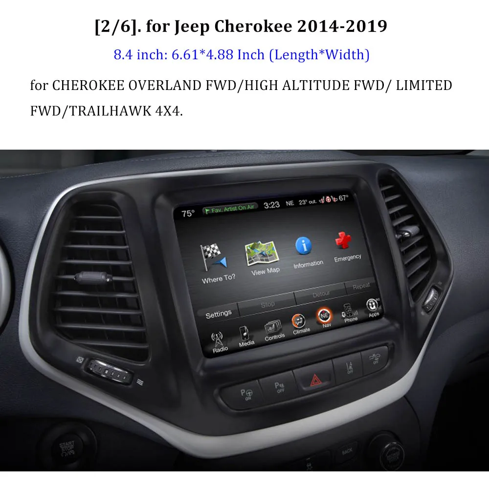 Для Jeep Grand Cherokee 2014 2019 8 4 дюйма Защитная пленка для сенсорного экрана HD Прозрачная