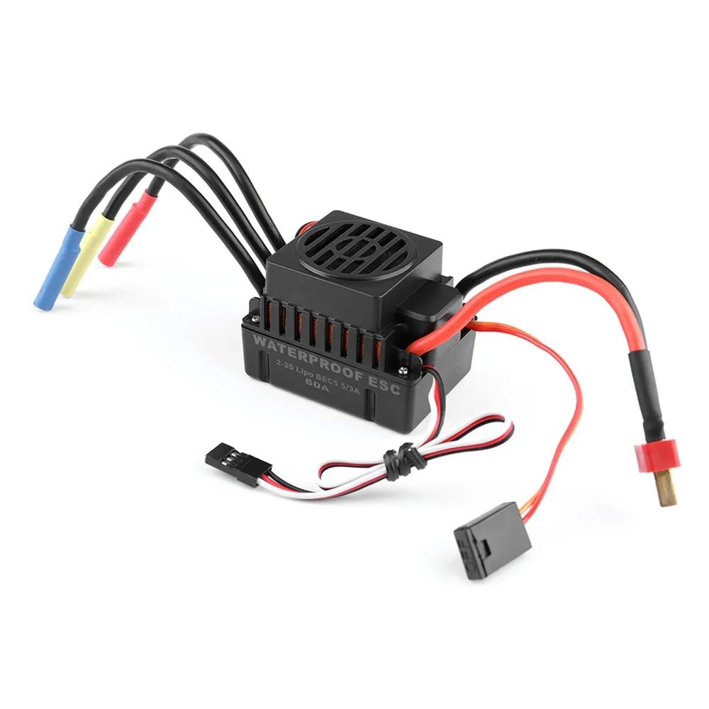 9T 4370KV бесщеточный двигатель + 60A ESC Программа Card Combo для 1/10 RC автомобиль грузовик