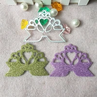 new crown bow metal cutting die mould scrapbook decoration embossed photo album decoration card making diy handicrafts