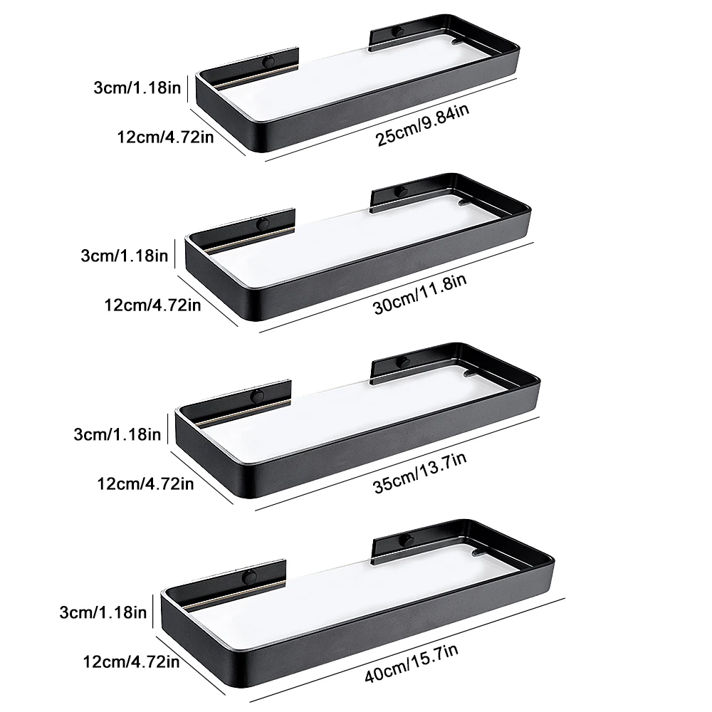 

Bathroom Shelf Bath Shower Shelf Black Finish Storage Basket Storage Rack Shampoo Soap Storage Shelf Bathroom Organizers