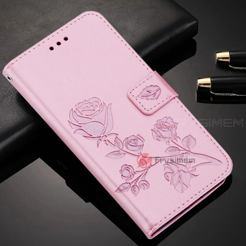 Кожаный чехол-книжка чехол для samsung Galaxy A10 A20E A2 Core A20 A30 A40 A50 A70 A10S A20S A30S Роза цветок чехол-портмоне с откидной крышкой в мягкой обложке