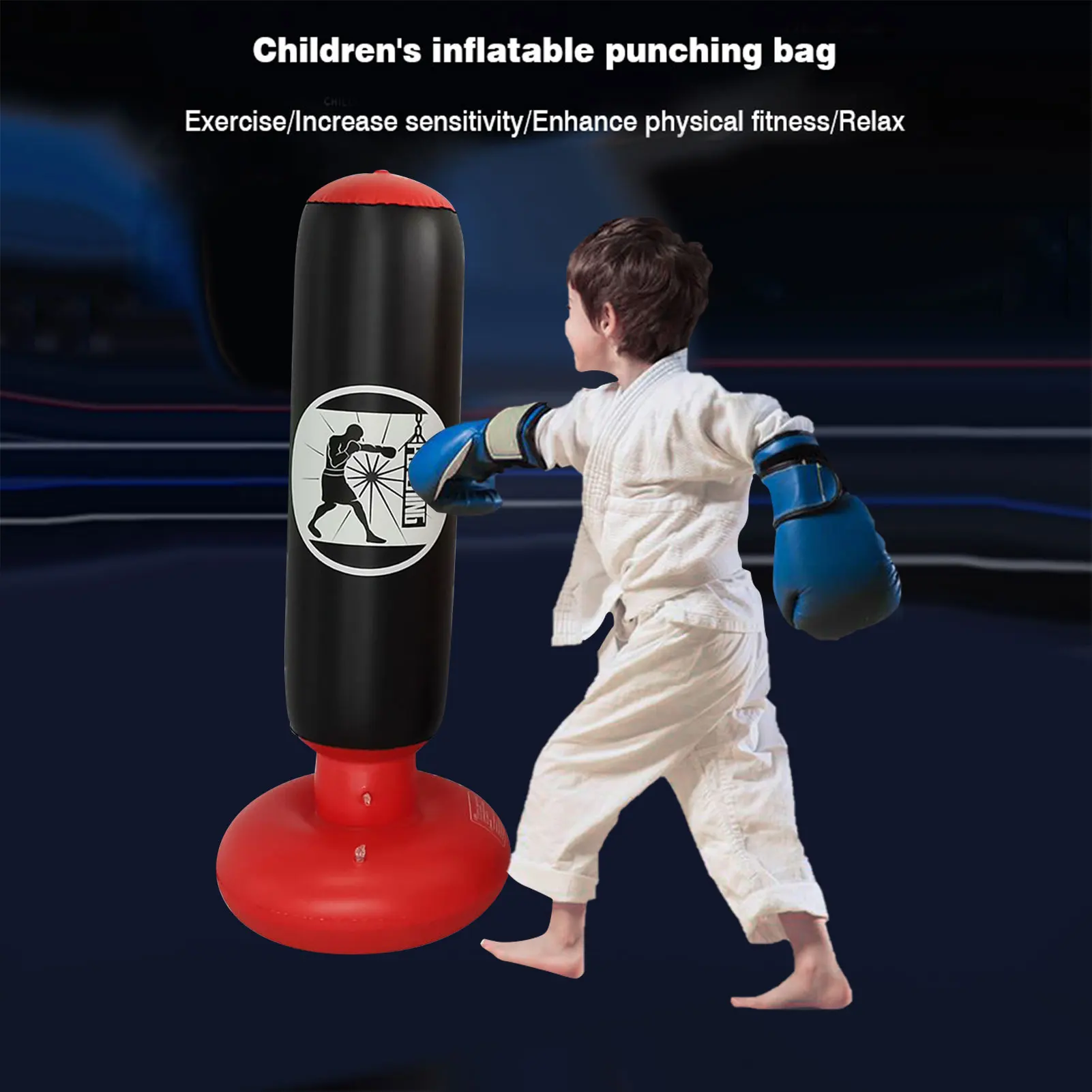 

Inflatable Boxing Column Fitness Punching Bag Tumbler For Kids Aldut Home Gym Fitness
