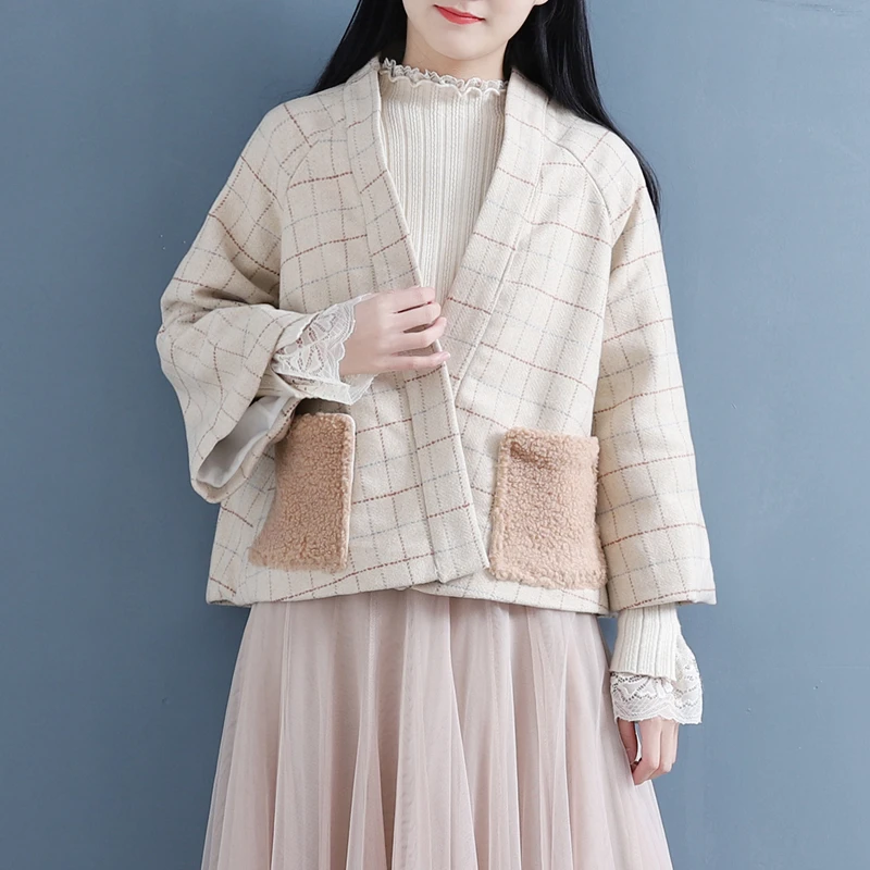 Китайская модная одежда зимние куртки женские топы уличная шерстяные пальто в