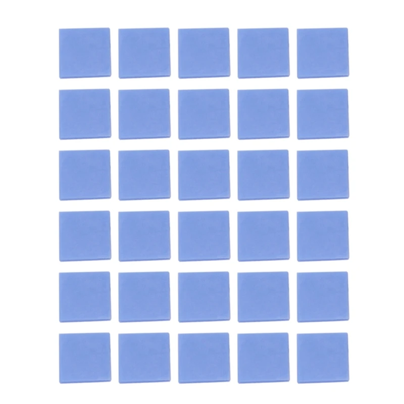 

30 шт. 10x10x1 мм GPU радиатор процессора охлаждающая Теплопроводящая силиконовая прокладка