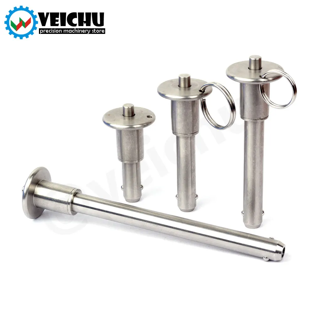 VCN110  1pcs Quick Release Pin All Stainless Steel Locating Pins Springs Dowel Ball Lock Pins With Button And Ball