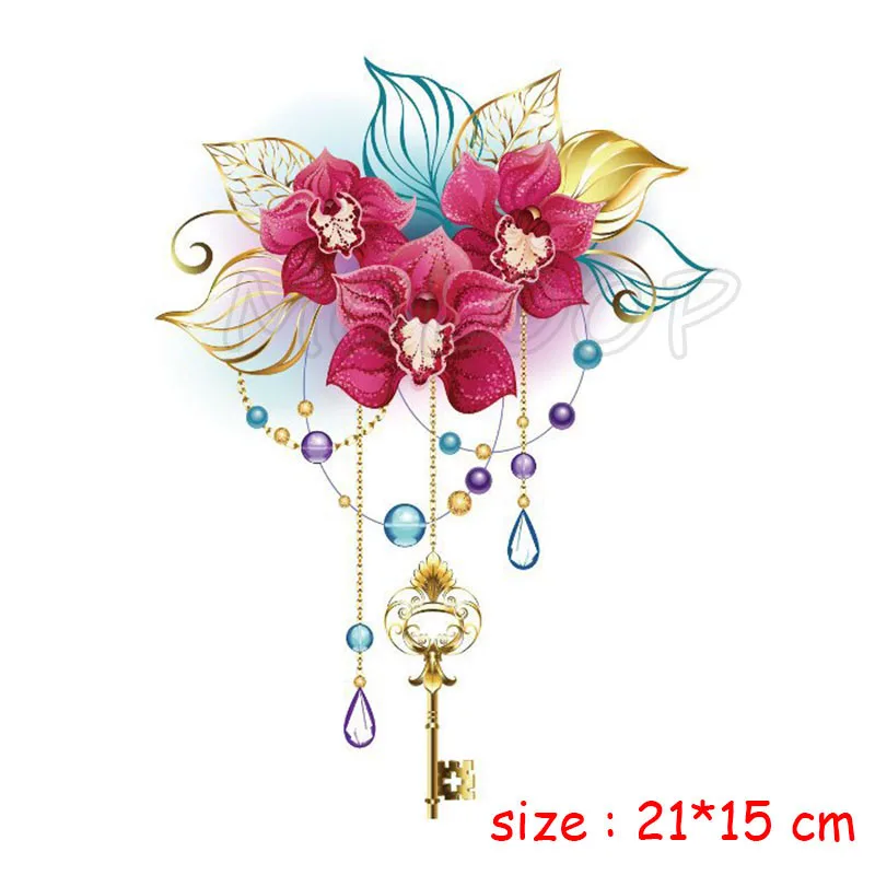 Штаны с фальш-вставкой в виде золотых листьев красной нитью цветочным узором и