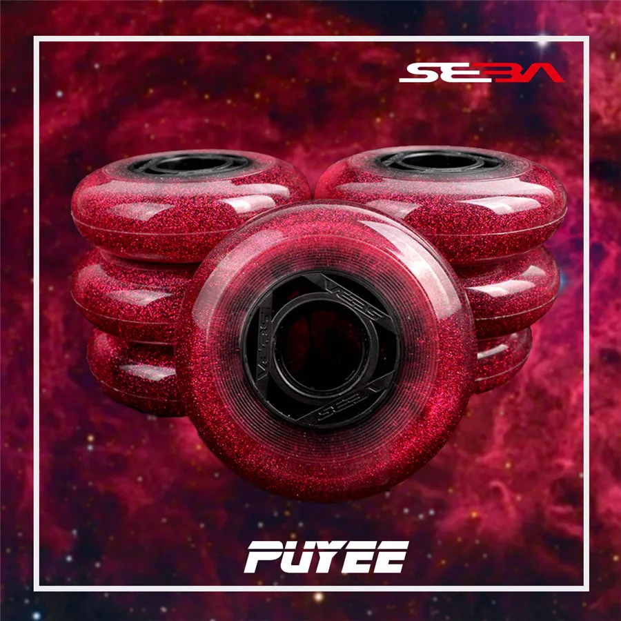 8Pcs 100% original SEBA Puyee Star Inline Skate Wheels 82A hardness Slalom Roller Skating Tires For Freestyle Patines 72 76 80mm | Спорт и