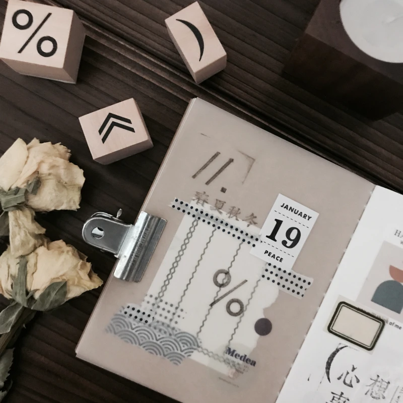 XINAHER 15pcs/set Vintage Punctuation stamp DIY wooden rubber stamps for scrapbooking stationery scrapbooking standard stamp