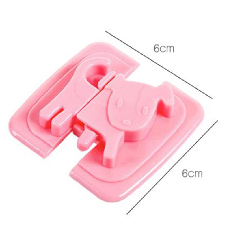 Cerraduras de seguridad con forma de cachorro, 1 unidad, para puerta de refrigeradores, protecci&oacute;n segura para beb&eacute;, feliz-3