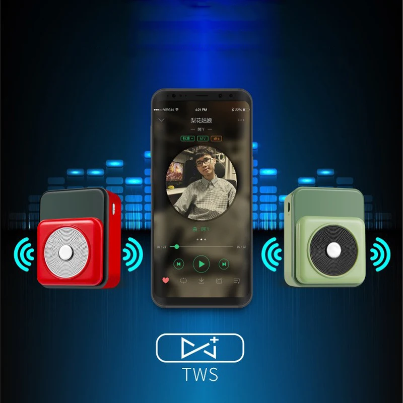 2019 Новинка Bluetooth динамик 5 0 маленький стерео компьютерный фото наружный