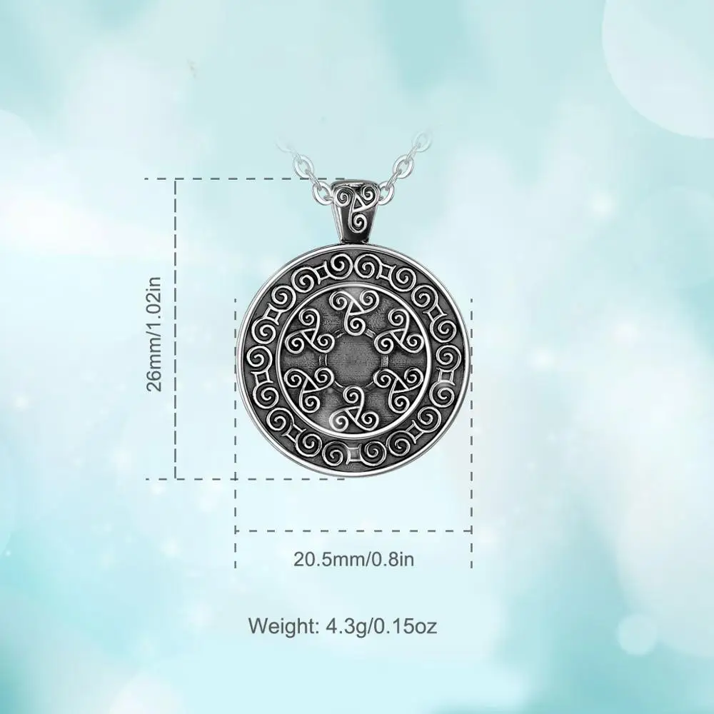 Eudora Серебряная спиральная Подвеска из оксидированного серебра ожерелье с