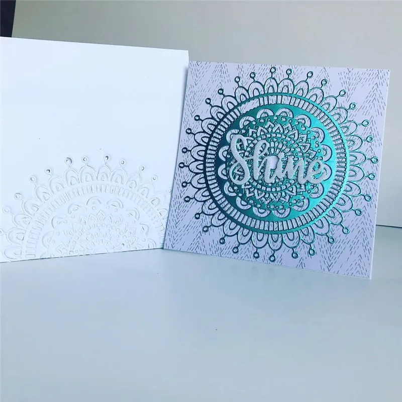 DiyArts металлические вырубные штампы мандала цветок рамка чехол для сделай сам