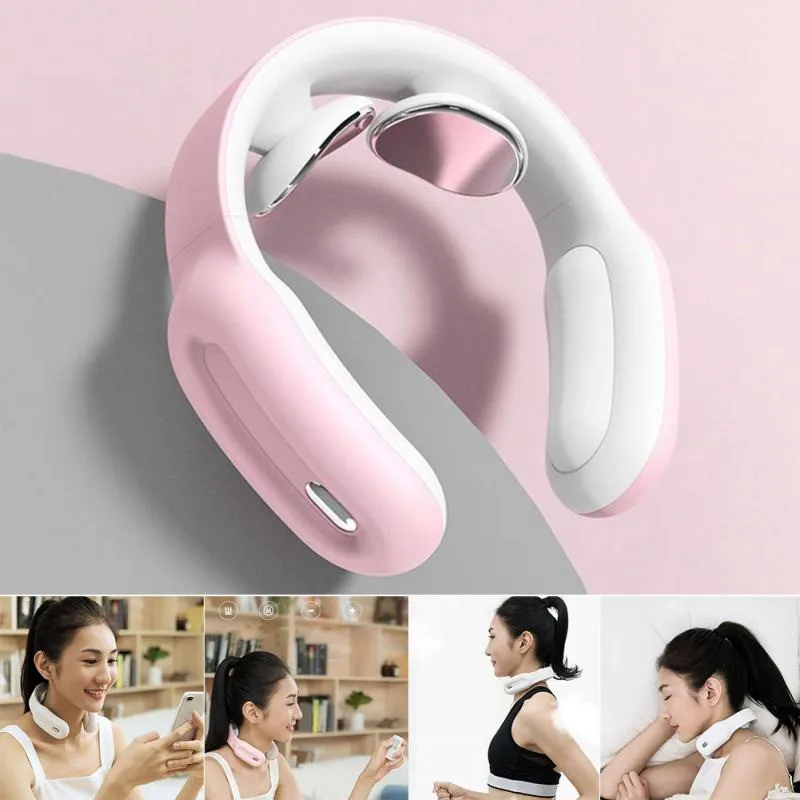 

Smart Electric Neck Massager Shoulder Pain Relief Tool Health Care Relaxation Cervical Vertebra Physiotherapy APP Remote Control