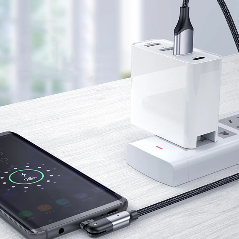 Локоть кабель для зарядки 180 градусов вращающийся мобильный телефон кабели