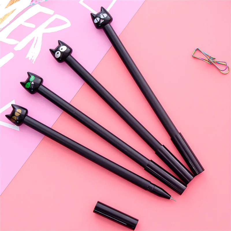 1 шт. шариковая ручка с мультяшным черным котом творческая кавайная волшебная