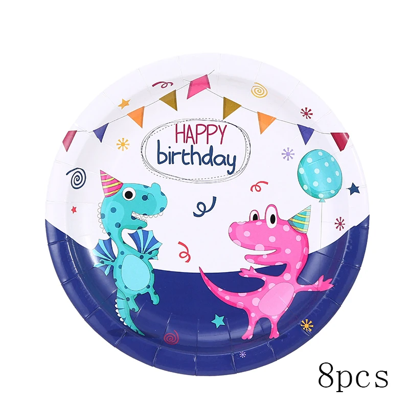 Одноразовая посуда с рисунком динозавра украшение для дня рождения детские