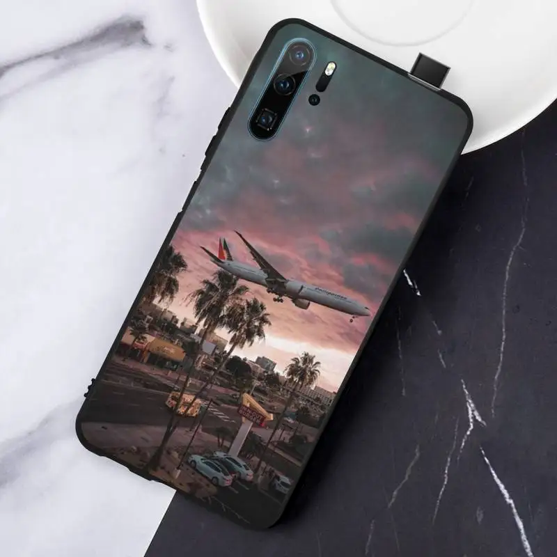 

Aircraft Airplane fly travel cloud Phone Case For Huawei honor Mate P 10 20 30 40 Pro 10i 9 10 20 8 x Lite