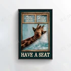 Постер с жирафом-Why Hello Sweet щеки сидят, жираф настенное искусство, смешной декор для ванной комнаты, животные для влюбленных искусство, жирафы комната отдыха