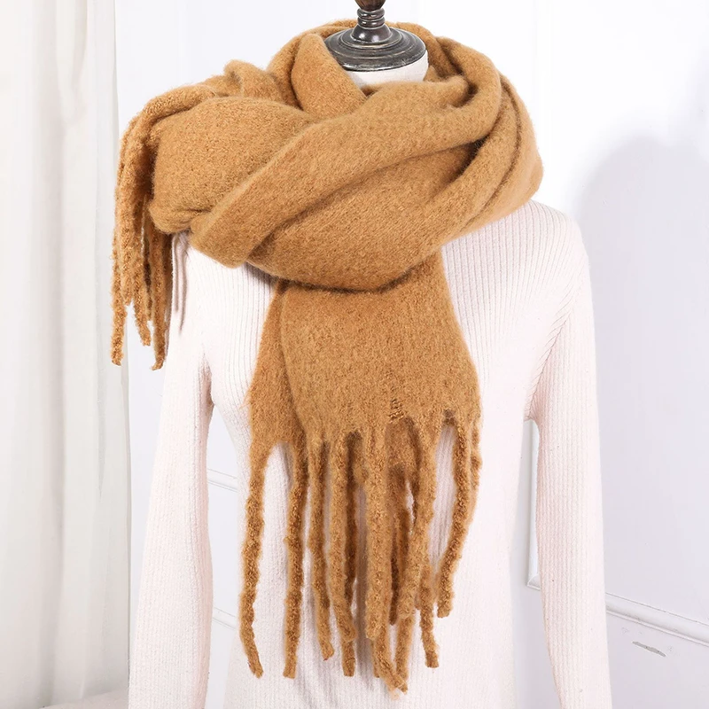 Авокадо зеленый популярный зимний шарф для женщин и мужчин кашемировые шарфы