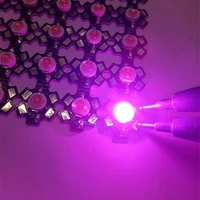 50pcslot 3w full spectrum led grow chip with pcb star led grow lights broad spectrum 400nm 840nm led diode for indoor plant