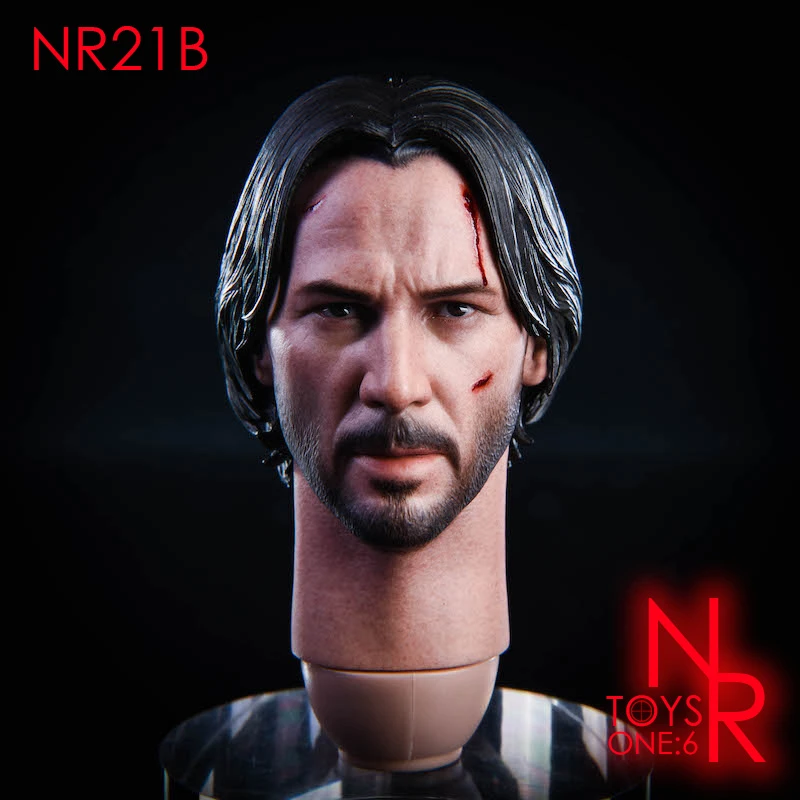 В наличии NRtoys NR21 1/6 голова резьба убивает Бог 2 0 Keanu отправить специальный золотые