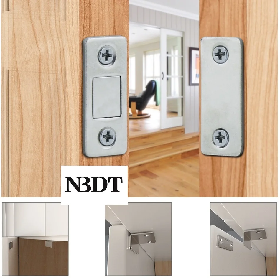 20 шт. стальной прямоугольный L образный тонкий магнитный дверной рычаг мебельный