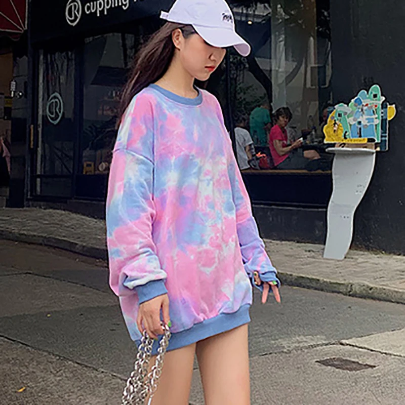 

Women Sweatshirt Simple Winter Long Sleeve Pull Pullover Sweter Cute Graffiti Print Autumn Loose Round Collar Sweatshirt S1