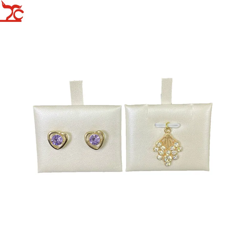 10 шт. Подвеска для сережек белая пуховая Карточка Чехол ювелирных изделий 5x4 см 2