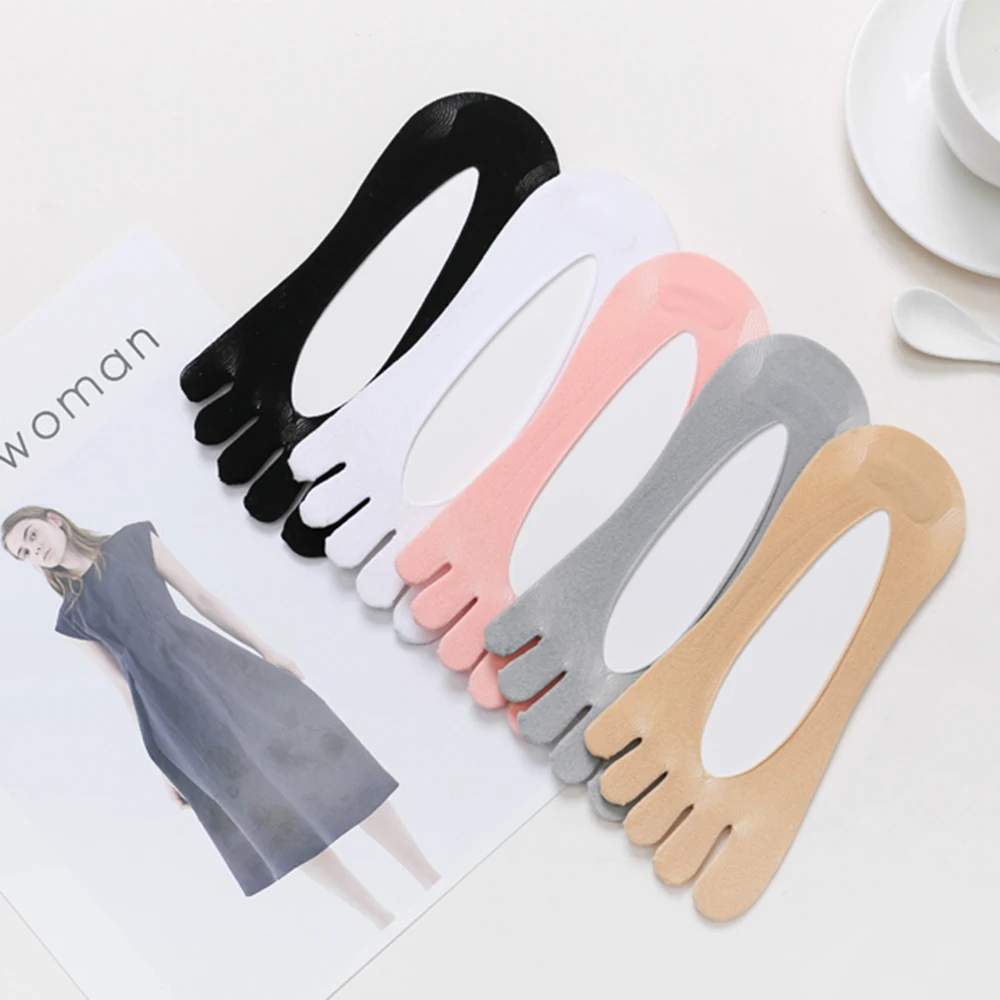 

2021 Orthopedic Compression Socks Colorful Professional Sports Socks Cotton 5 Toes Socks For Women With Gel Tab Breathable Socks
