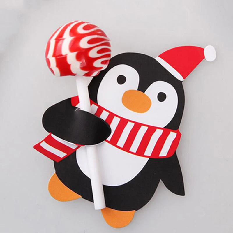 Санта-Клаус Пингвин леденец Рождественская открытка сахар-буханка украшения для