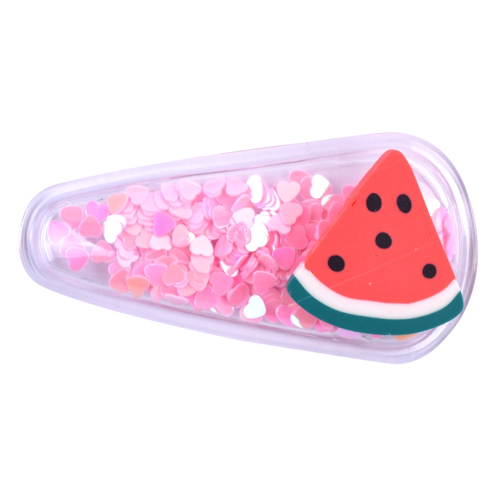 10colors 2.2Inch Fruit Cute Hair Clip for Girls Kids New Transparent Hairpin Novelty Sweet Children Simple Ins BB Accessory |