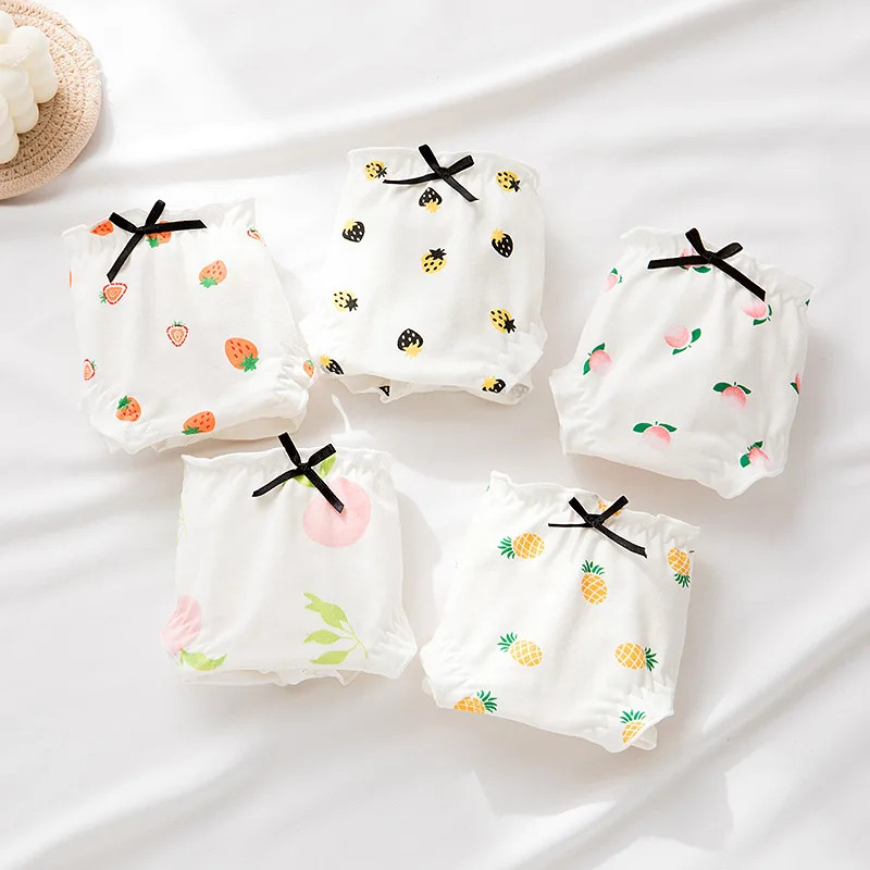 Women Sexy pineapple Panties Cotton high quality white Knickers Lotus leaf lady Strawberry Briefs Underwear fruit Lingeries 2020 | Женская