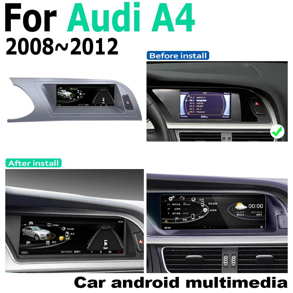 8 &quotAndroid 2G RAM для Audi A4 8K 2008 ~ 2012 MMI GPS сенсорный экран мультимедийный плеер Стерео