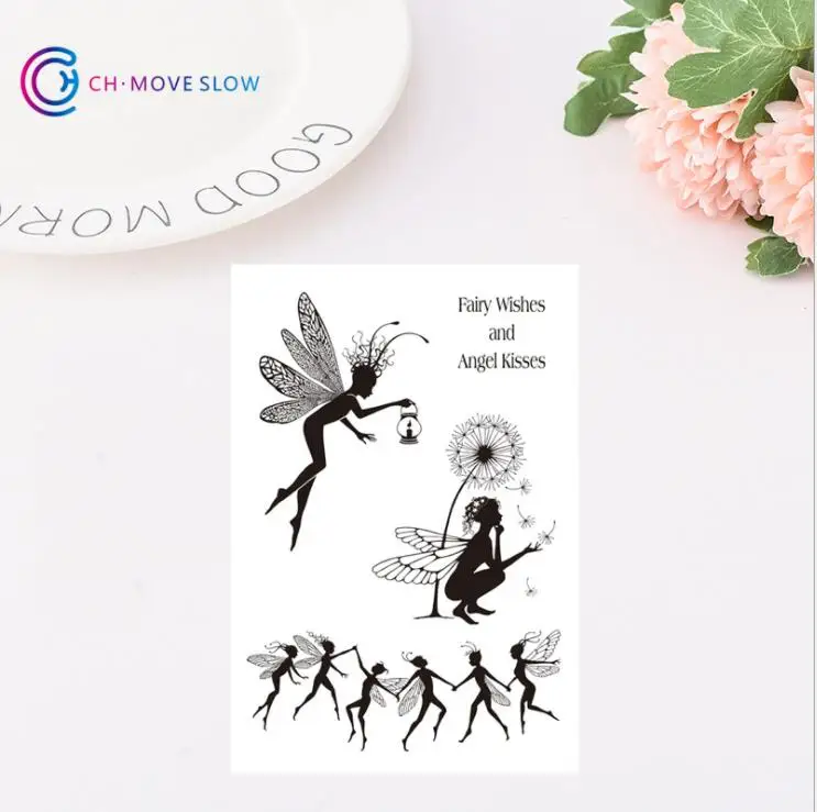 Бабочка Фея прозрачные штампы для DIY Скрапбукинг/изготовление карт/Дети