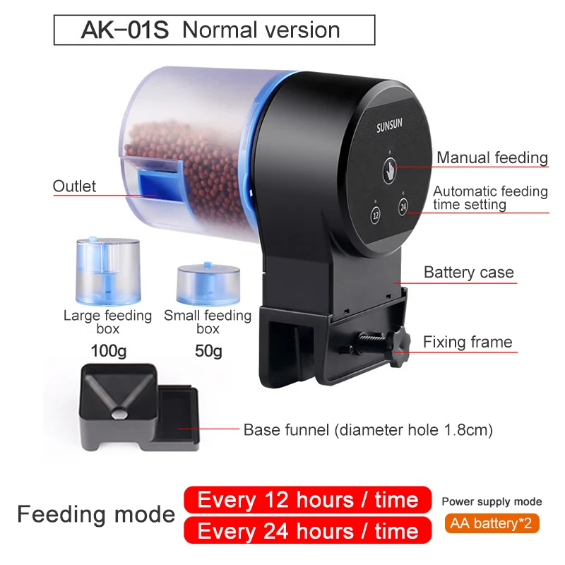 

Automatic Aquarium Food Feeder Remote Control WIFI Wireless Fish Tank Auto Timer Fish Feeder Aquarium Accessories 170ml