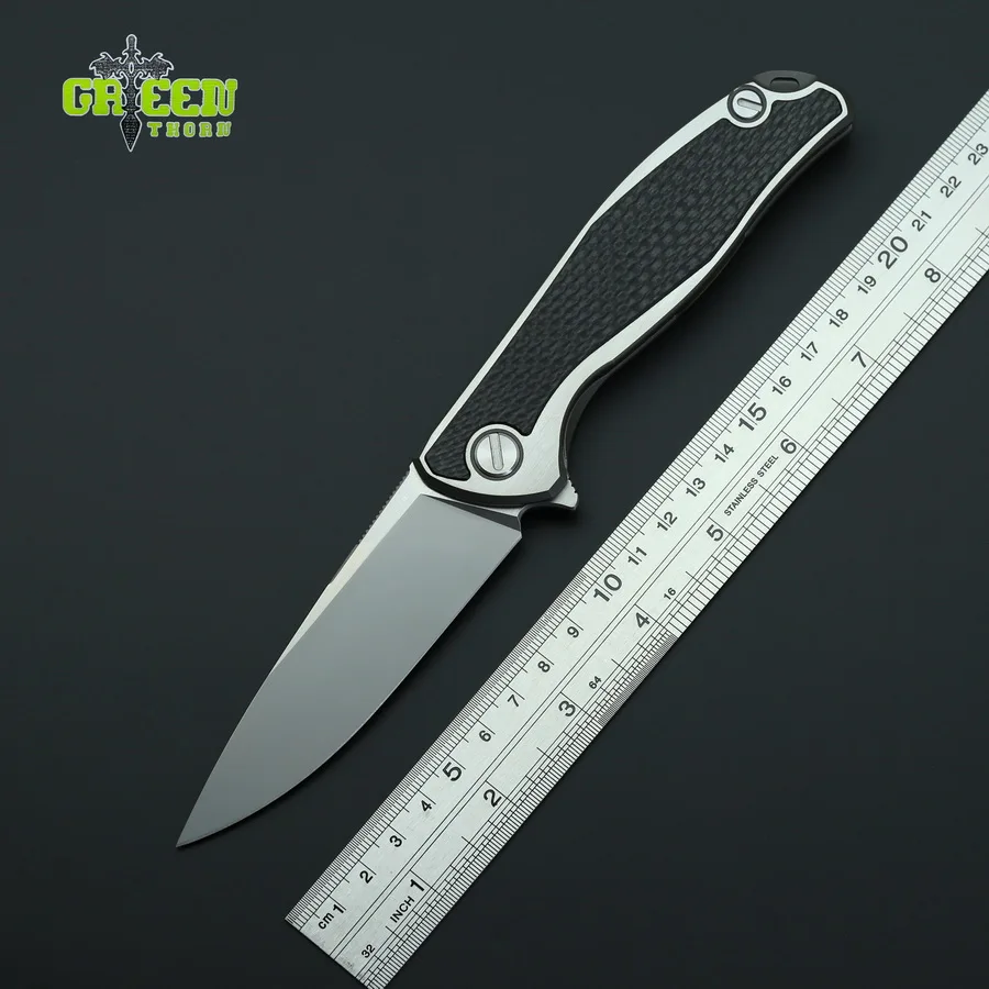 Green Thorn F95 складной Ножи M390 Сталь лезвие Титан рычаг CF Открытый Отдых Охота