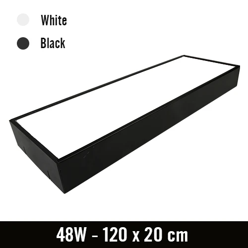 120x20cm 48W Светодиодный потолочный светильник, офисный современный Прямоугольный светильник, приспособление для удаленной спальни, поверхностное крепление для гостиной, прихожей, 220 В, 230 В, 110 В - Цвет корпуса: 120x20cm 48W