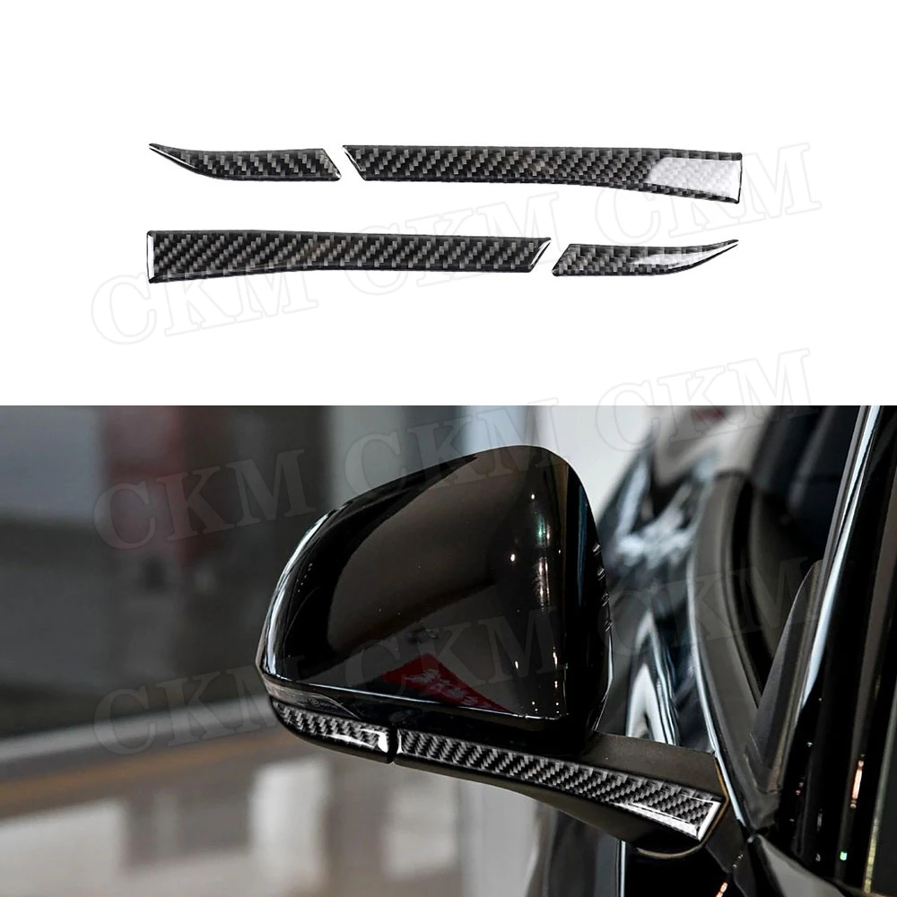 

Carbon Fiber Car Side Rearview Mirror Base Trim Cover Mouldings Stickers For Ford Mustang 2015 2016 2017 LHD Car Styling