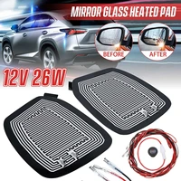 universal fast dc 12v electric rearview car mirror glass heated heating pad mat defoggers quick warm heated frost ice remove