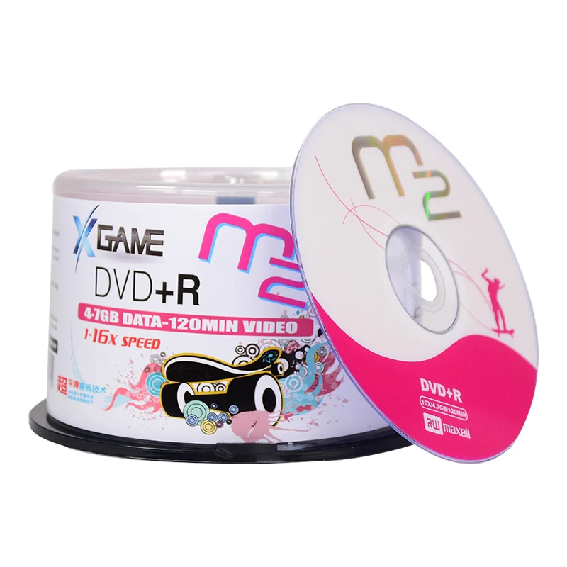 

Maxell M2 DVD+R 4.7GB DATA-120MIN Video 1-16X Speed X Game M2 Serials Blank Discs Empty DVD