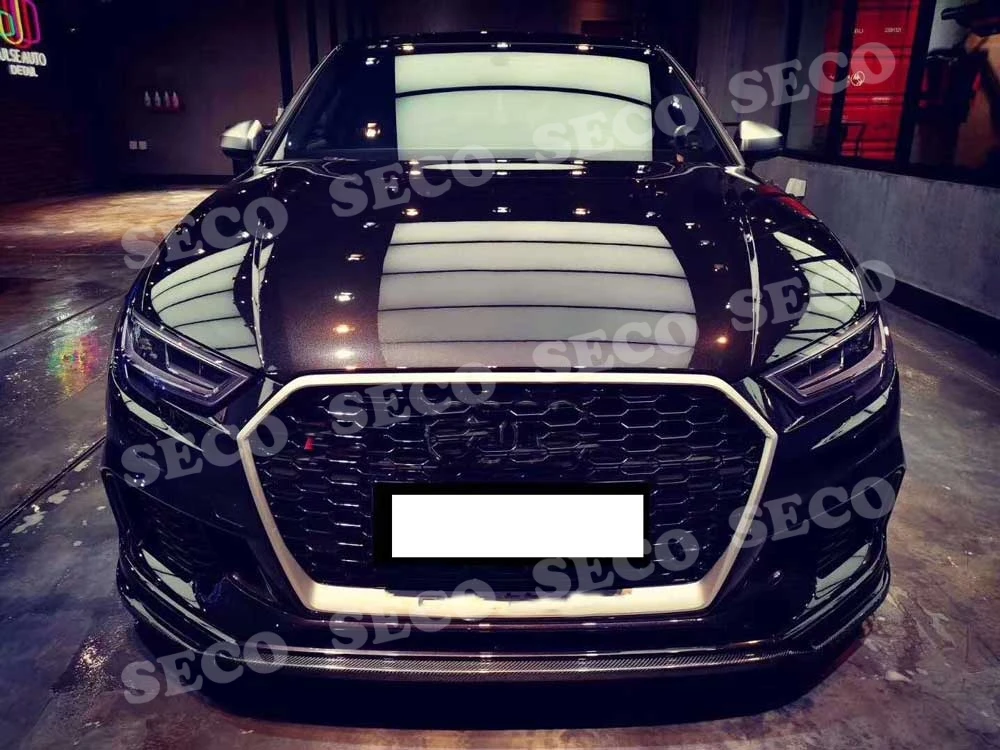 Для Audi A3 RS3 база Седан 4 двери углеродного волокна передний бампер спойлер для автомобиля