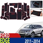 Противоскользящий резиновый коврик для стакана, дверной паз для Ford EDGE Facelift 2011 2012 2013 2014, аксессуары, коврик для телефона