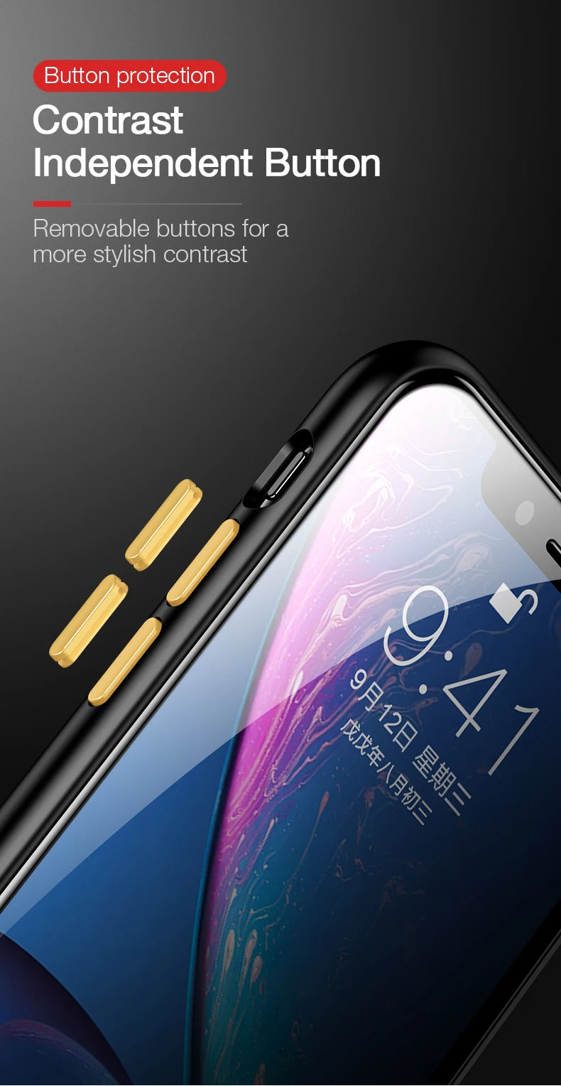 CAFELE Новейший цветной чехол для iphone Xr силиконовый+ PC полупрозрачный чехол для iphone Xr