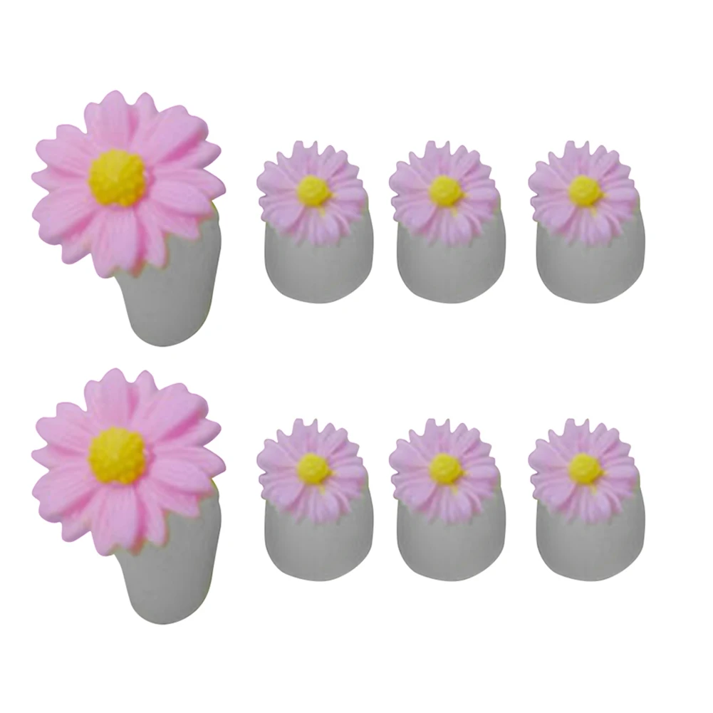 

8Pcs Flower Round Heart Silicone Toe Separators Divider Spacers Nail Art Tool